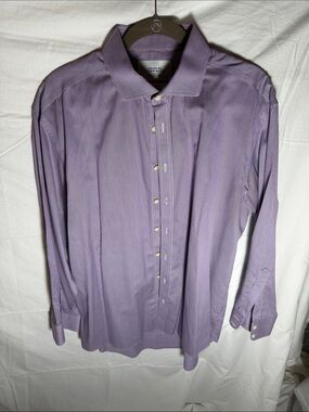 Charles Tyrwhitt Lavender Micro-Check Dress Shirt - Long Sleeve